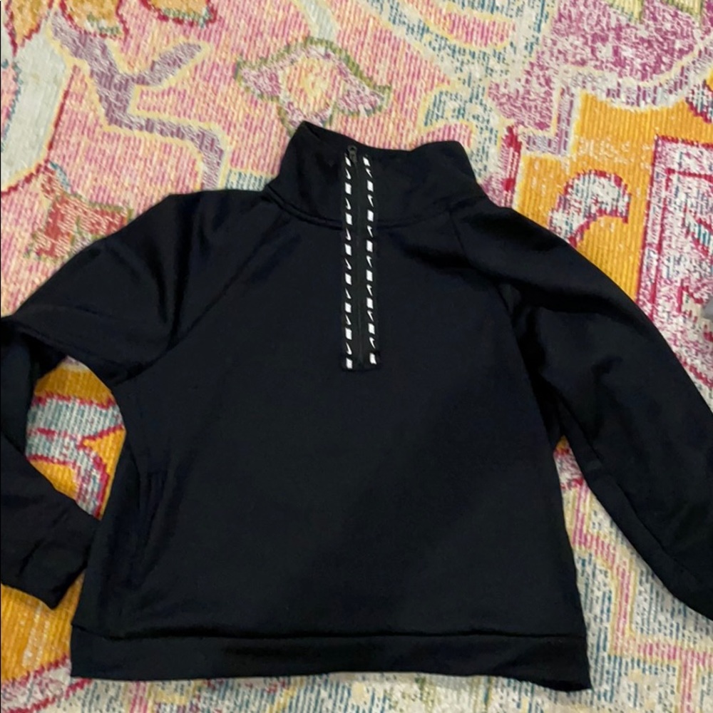 Nike quarter zip size medium black with white